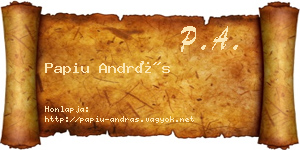 Papiu András névjegykártya
